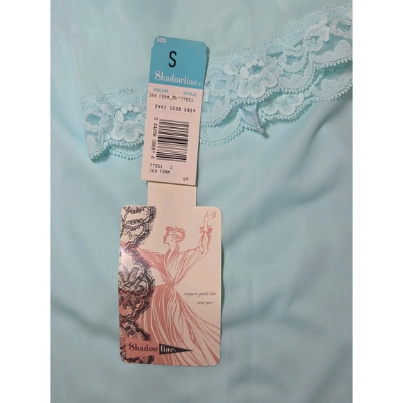 Vtg NWT! 1980's Shadowline Seafoam Green Nylon Babydoll Nightgown & Robe Set S - Picture 11 of 16